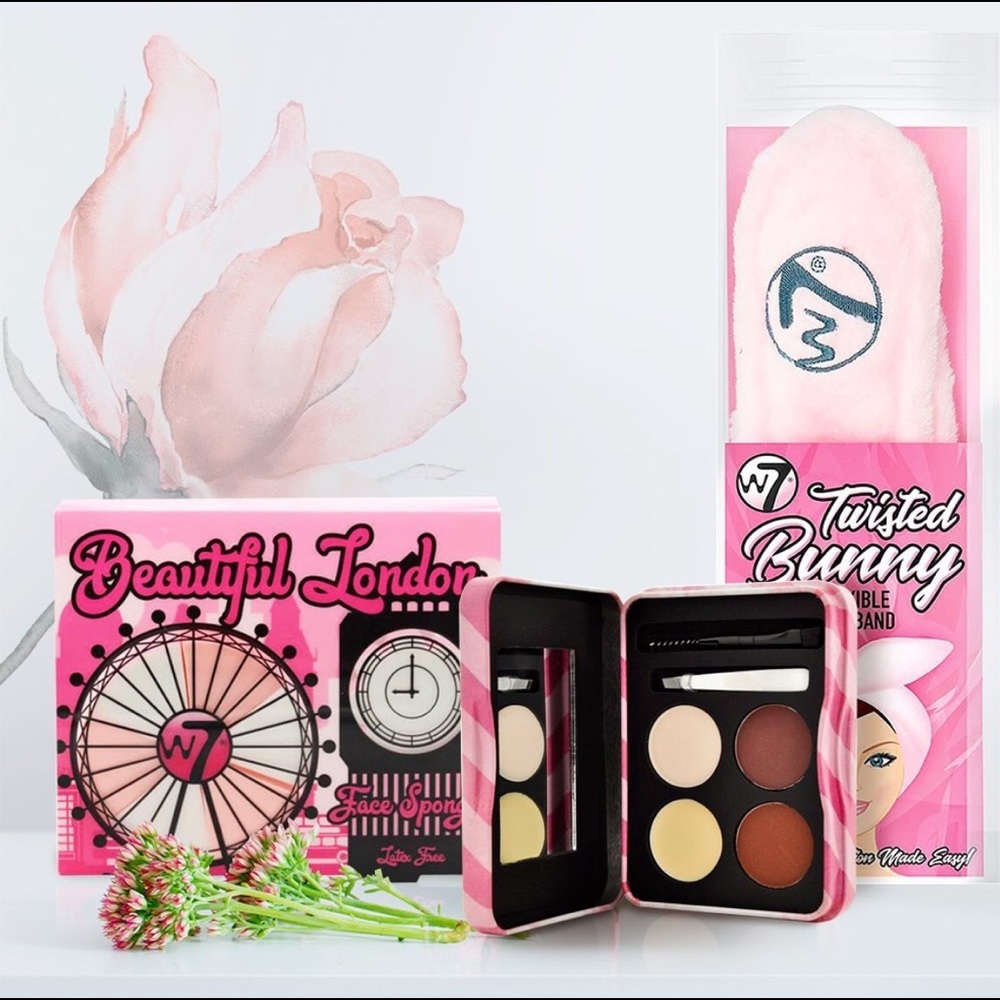 Brow kit, blender sponge set, makeup headband